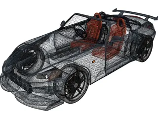 Honda S2000 [Tuned] 3D Model preview