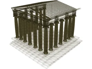 Greek Temple 3D Model preview