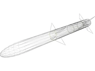 AMRAAM Missile 3D Model preview