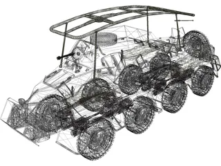 Sd.KfZ. 263 Funkwagen 3D Model preview