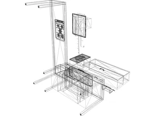 Kitchen INOX 3D Model preview