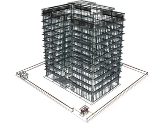 Tech Office Building 3D Model preview