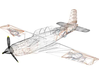 Beechcraft T-34C Turbo-Mentor 3D Model preview