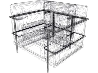 Corbusier Chair 3D Model preview