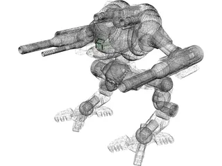 Uziel Battletech 3D Model preview