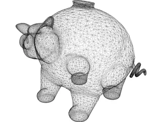 Piggy Bank 3D Model preview