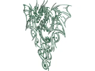 Chinese Dragon 3D Model preview