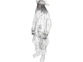Captain Jack Sparrow 3D Model preview