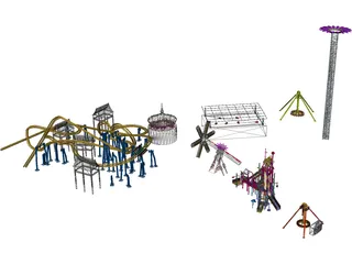Amusement Park 3D Model preview