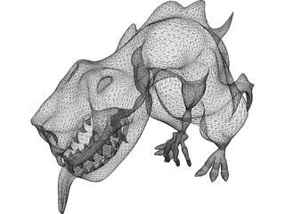 Dinosaur Cartoon 3D Model preview