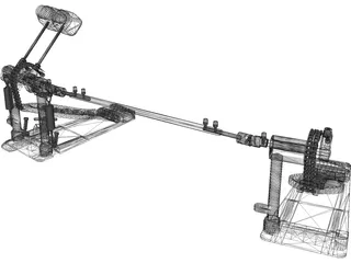 DW5000 Double Pedal 3D Model preview