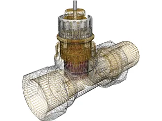 Danfoss Radiator Valve 3D Model preview