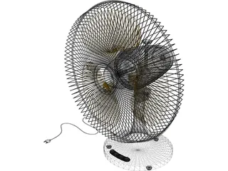 Table Fan 3D Model preview