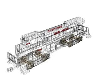 Union Pacific Train 3D Model preview