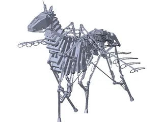 Mechanical Horse 3D Model preview