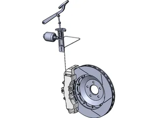 Audi RS8 Brake Front Axle 3D Model preview