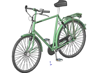 City Bicycle 3D Model preview