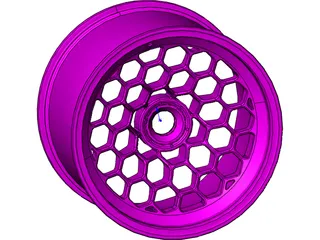 Honeycomb Rim 3D Model preview