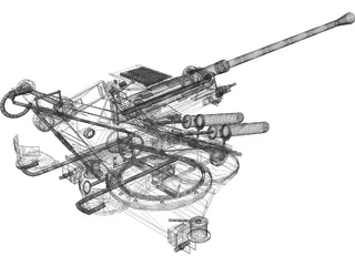 Flak 37 3D Model preview