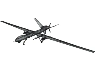 General Atomics MQ-1 Predator UAV 3D Model preview