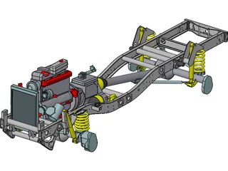 Mercedes-Benz Unimog Chassis 3D Model preview