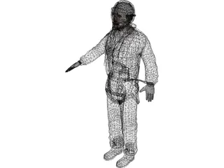 Airforce Pilot 3D Model preview