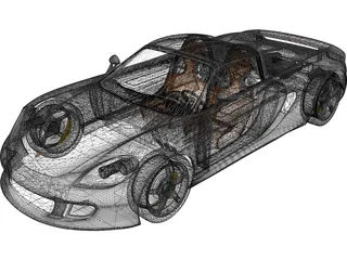 Porsche Carrera GT (2003) 3D Model preview