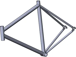 Race Bike Frame 3D Model preview