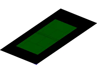 Tennis Court 3D Model preview