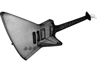 Gibson Explorer Guitar 3D Model preview