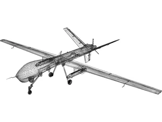 General Atomics MQ-9 Predator UAV Drone 3D Model preview