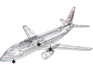 Boeing 737-300 3D Model preview