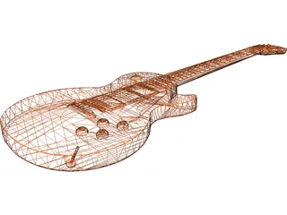 Les Paul Guitar 3D Model preview