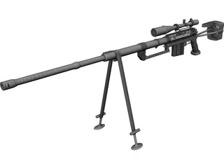 CheyTac M-200 Intervention 3D Model preview