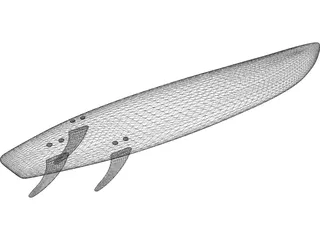 Surfboard 3D Model preview