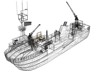 Fishing Ship 3D Model preview