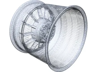 Racing 10.5Jx13 Rear Wheel 3D Model preview