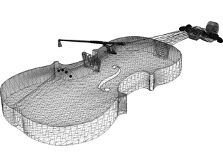 Violin 3D Model preview