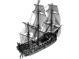 Black Pearl 3D Model preview