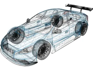 Volvo S60 STCC (2011) 3D Model preview