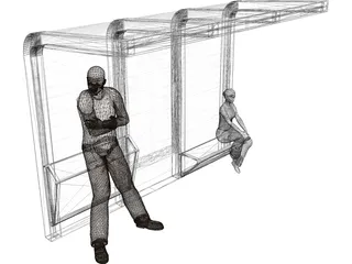 Bus Stop 3D Model preview