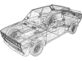 Fiat 131 Abarth 3D Model preview