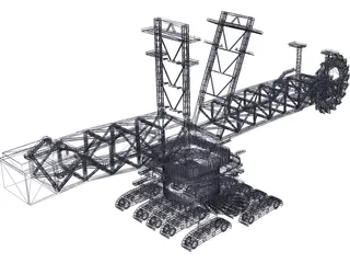 Bucketwheel Excavator 3D Model preview