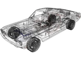 Ford Mustang Fastback Evolution 3D Model preview