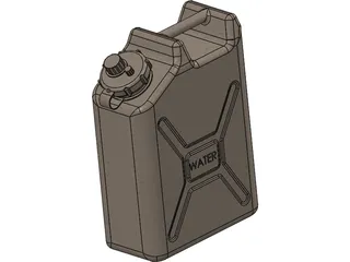Water Container Military 5 Gallon 3D Model preview
