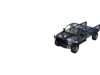 Ford F-250 Pickup 3D Model preview