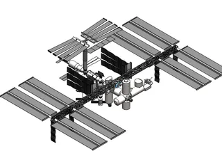 International Space Station (ISS) 3D Model preview