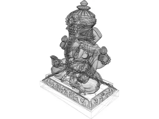 Thai Buddha China Statue 3D Model preview
