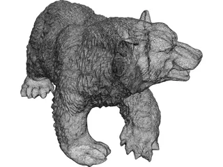 Bear Statue 3D Model preview