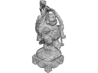Buddha Statue 3D Model preview